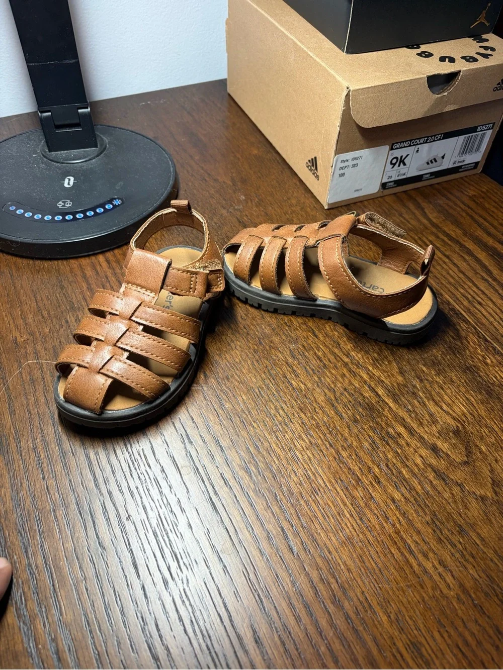 Carters Brown Kids Fisherman Sandals - Comfortable Outdoor Play Shoes